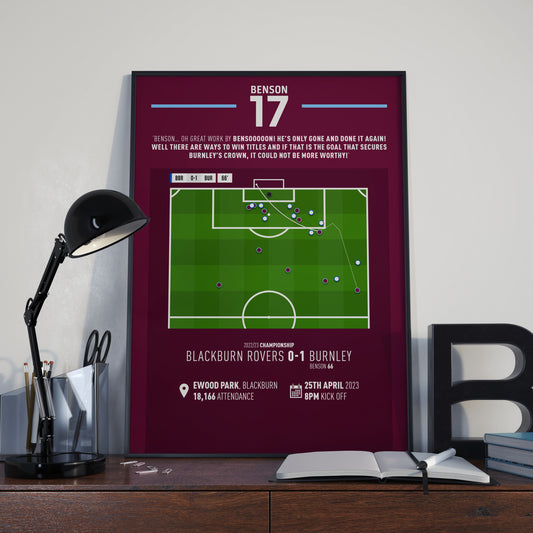 Manuel Benson | Stunner To Win Title (BBR 0-1 BUR) Goal Print | Poster