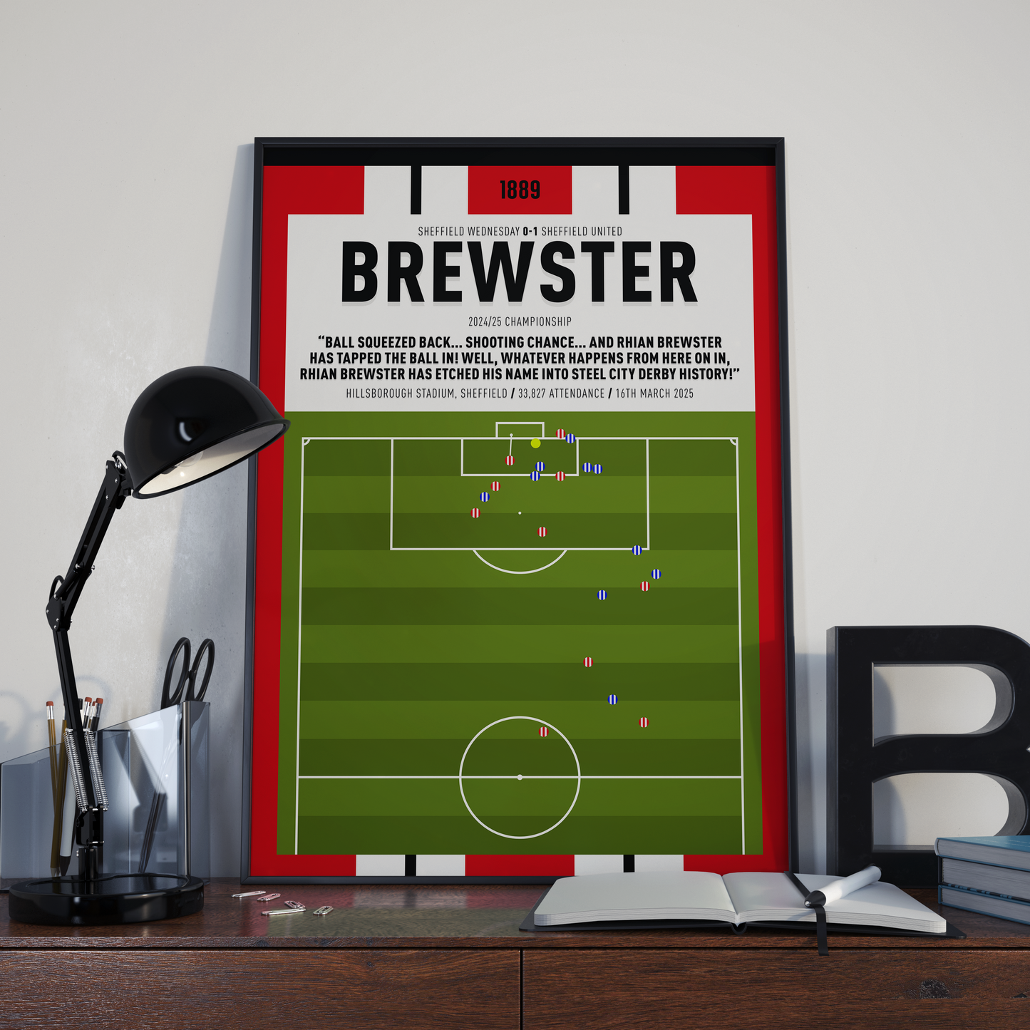 Rhian Brewster Goal – Sheffield Wednesday vs SHEFFIELD UTD – 24/25 Championship