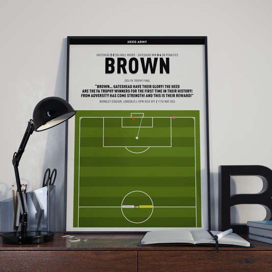 Dajaune Brown Penalty – GATESHEAD vs Solihull Moors – 2024 FA Trophy Final