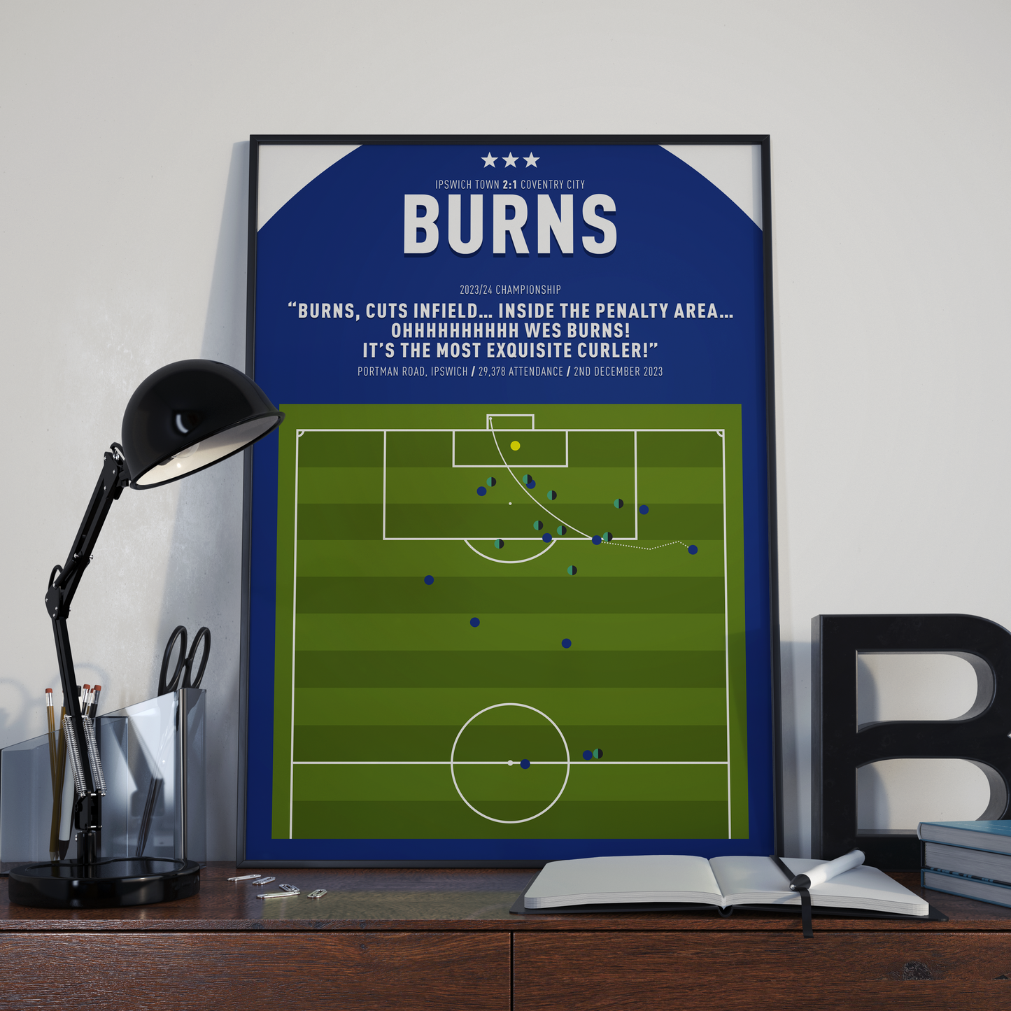 Wes Burns Goal – IPSWICH TOWN vs Coventry City – 23/24 Championship