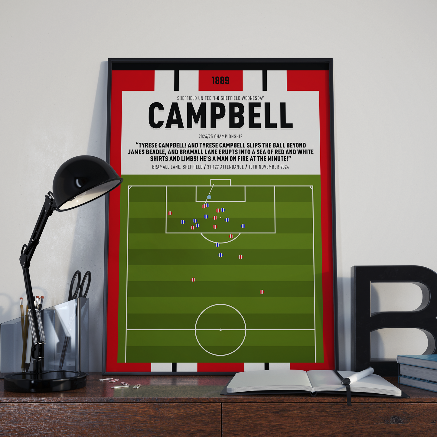 Tyrese Campbell Goal – SHEFFIELD UTD vs Sheffield Wednesday – 24/25 Championship