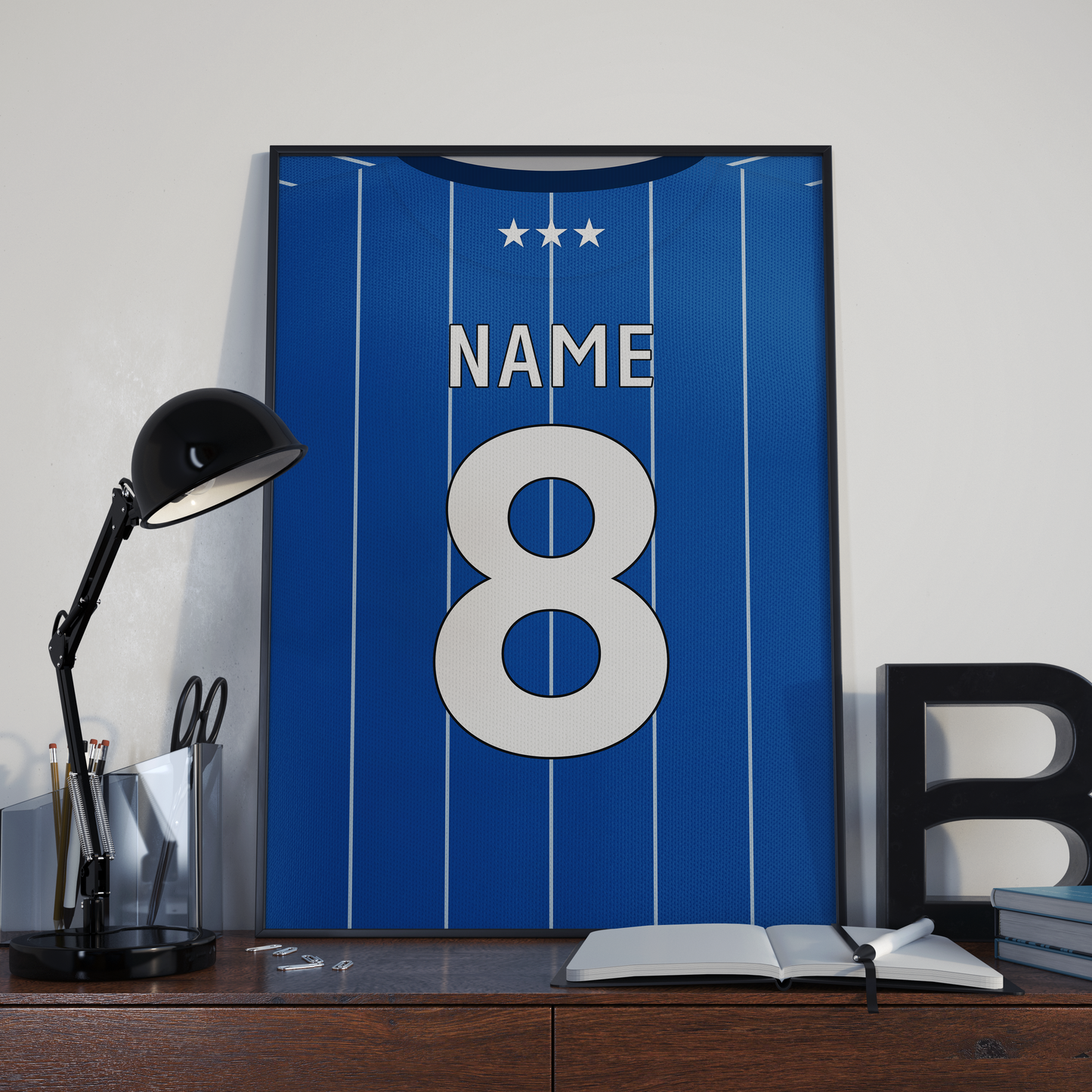 Ipswich Town Home Kit 24-25 | Custom Name & Number | Poster