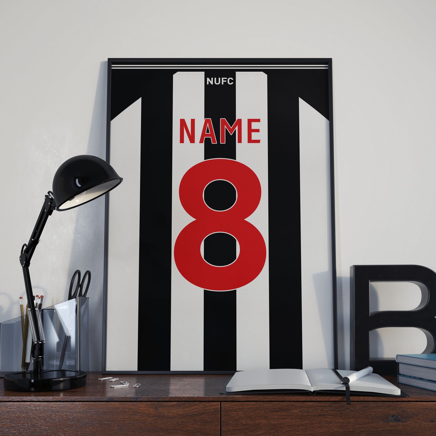 Newcastle Home Kit 23-24 | Custom Name & Number | Poster