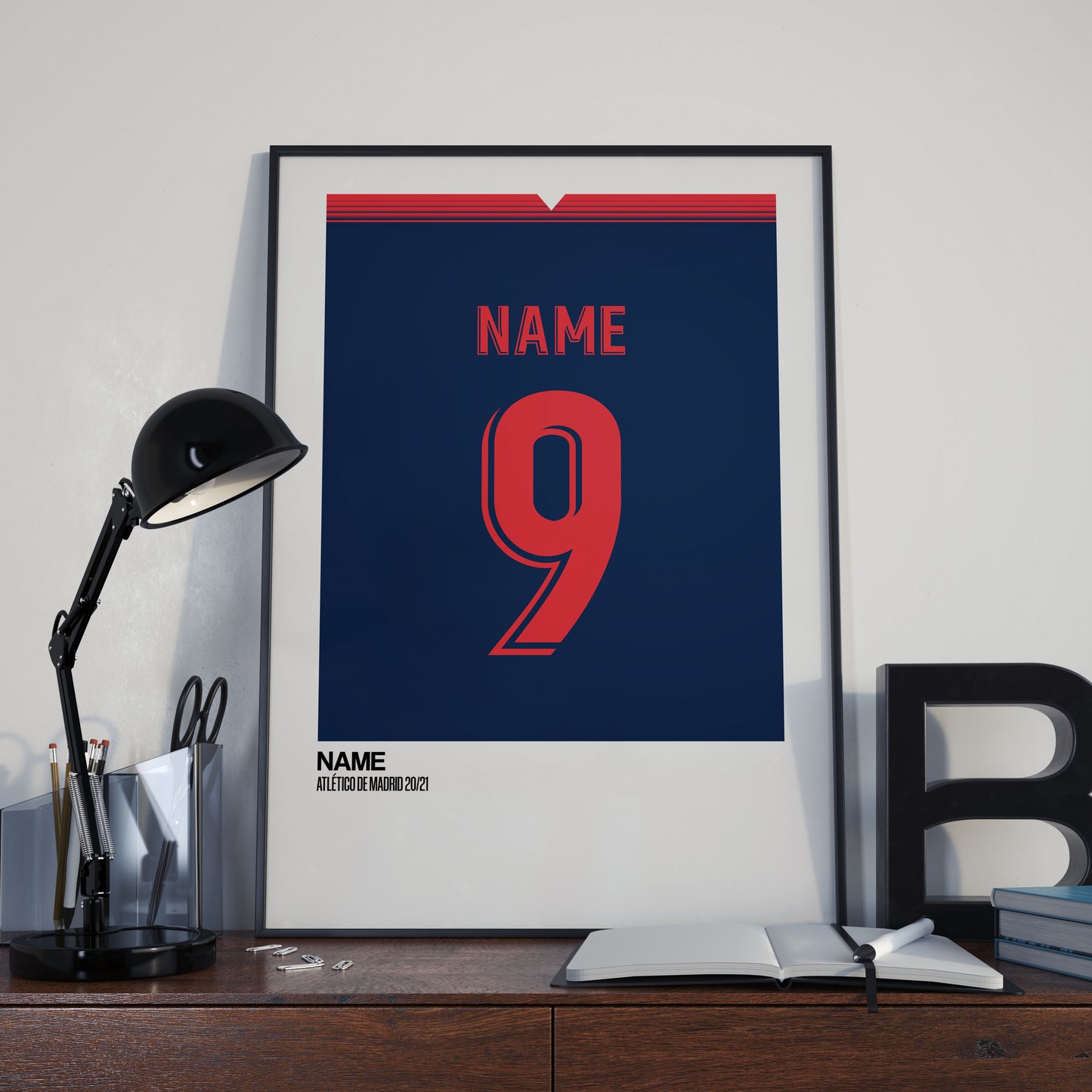 Atletico Madrid Away Kit 20/21 | Custom Name & Number | Poster