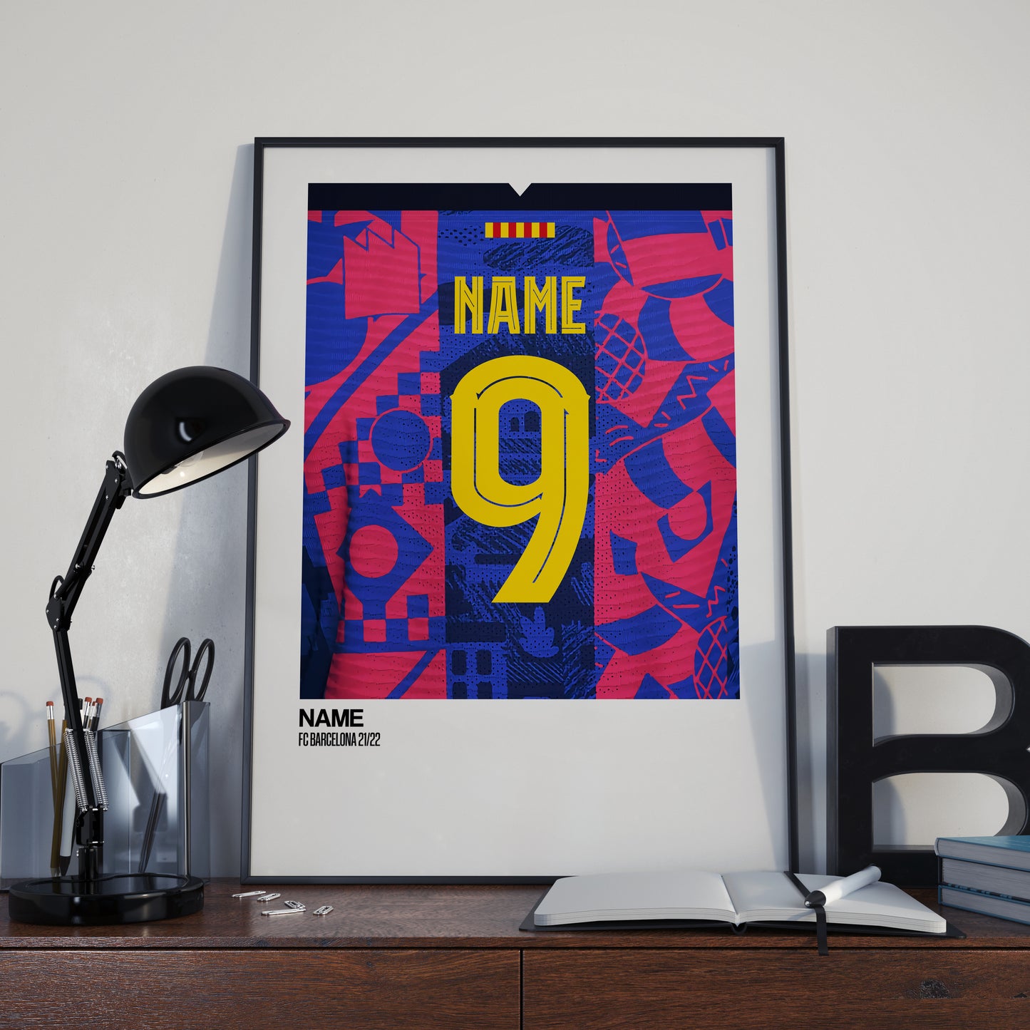Barcelona Third Kit 21/22 | Custom Name & Number | Poster