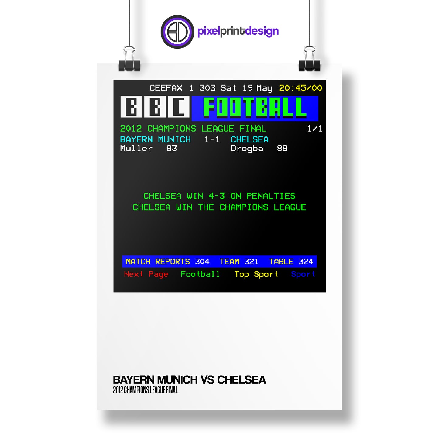 Drogba 2012 Bundle | Goal Remake & UCL Final Ceefax Match Result | ***SPECIAL OFFER***