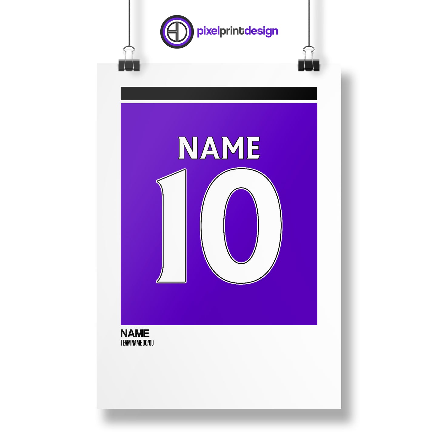 Custom Kit | Custom Name & Number | Poster