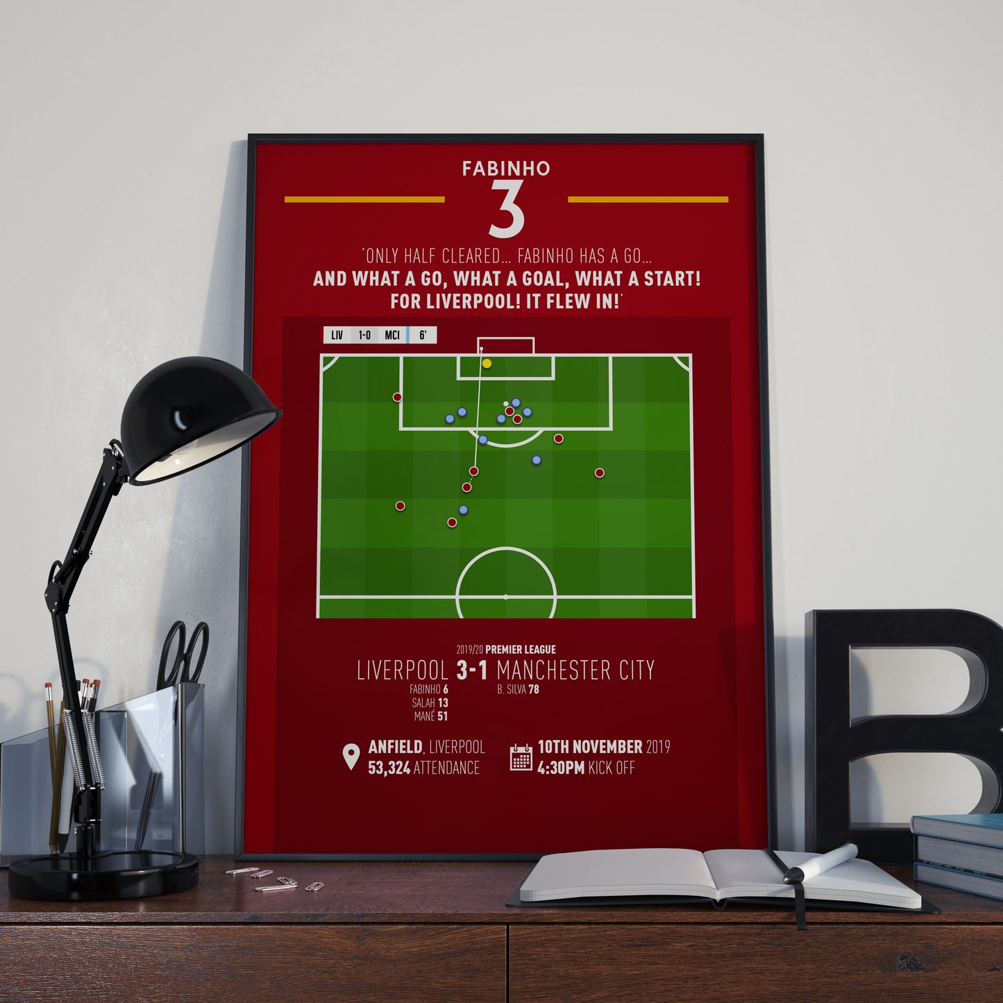 Fabinho | Screamer In Big Win Over Title Contenders (LIV 3-1 MCI) Goal Print | Poster