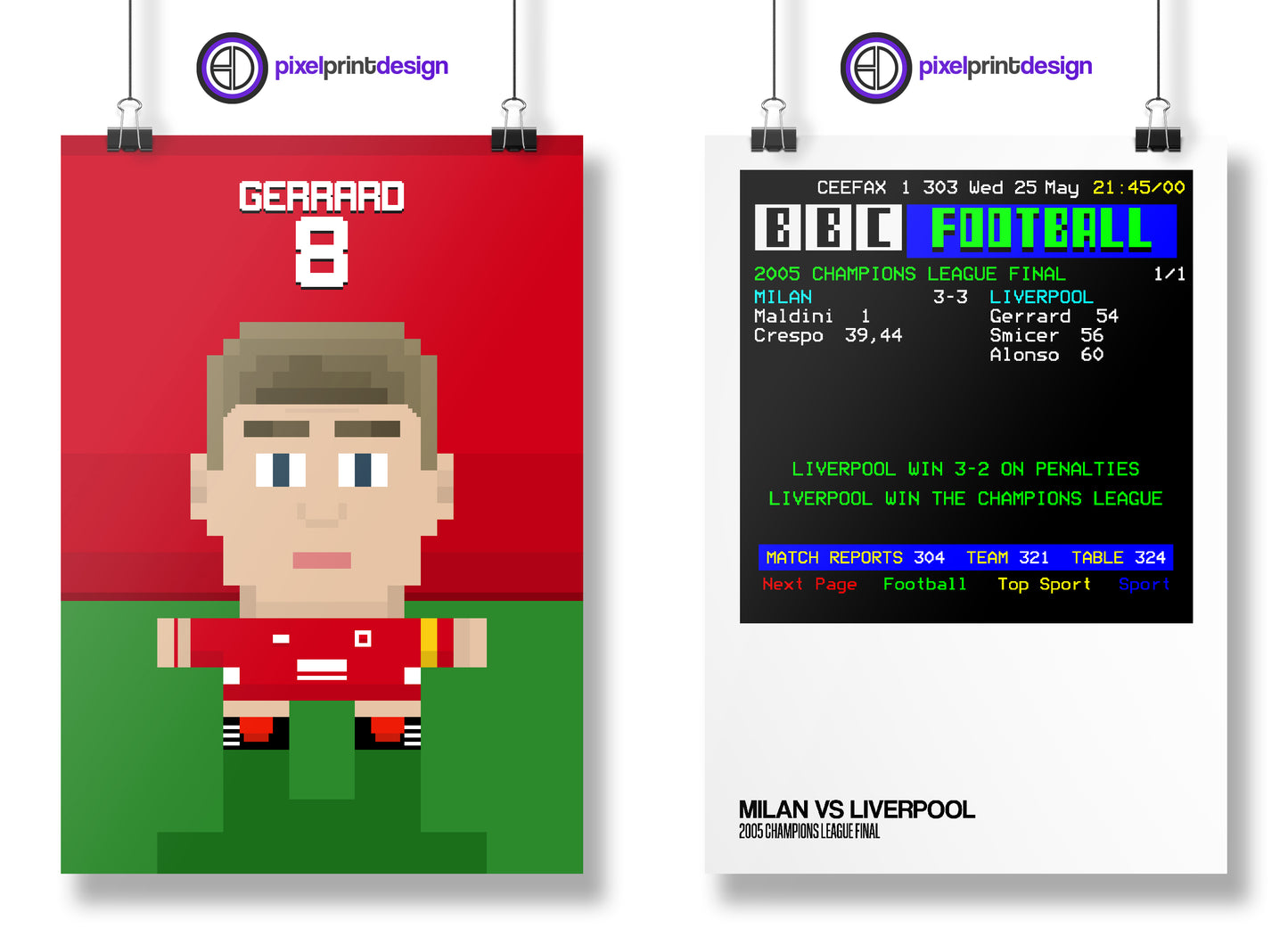 Istanbul 2005 Bundle | Gerrard & UCL Final Ceefax Match Result | ***SPECIAL OFFER***