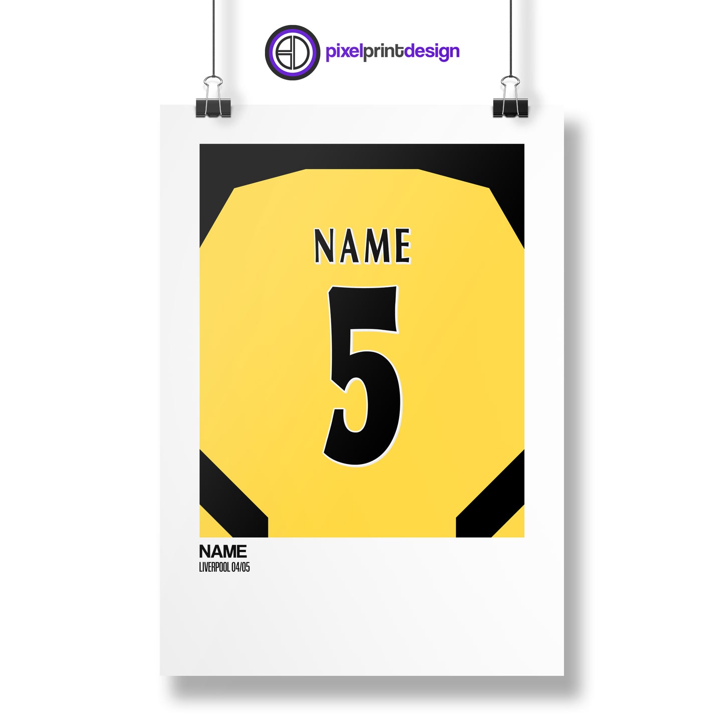 Liverpool Away Kit 04-05 | Custom Name & Number | Poster