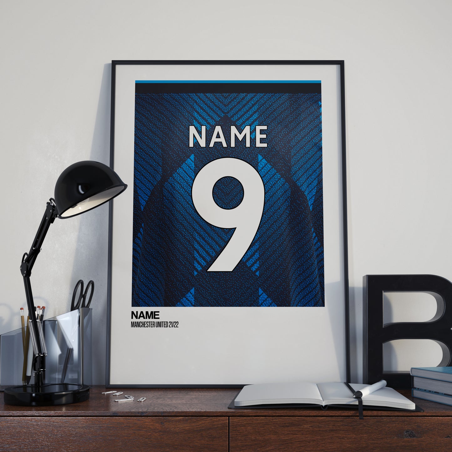 Man UTD Third Kit 21/22 | Custom Name & Number | Poster