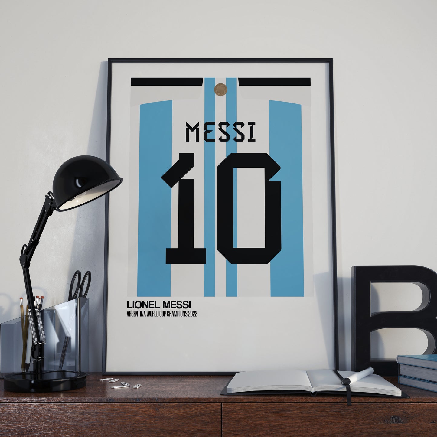 Argentina Home Kit 2022 World Cup | Custom Name & Number | Poster