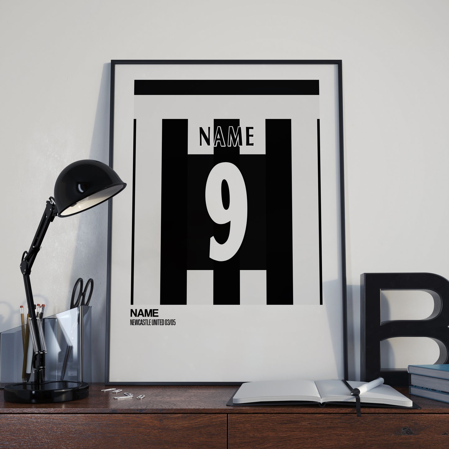 Newcastle Home Kit 03-05 | Custom Name & Number | Poster