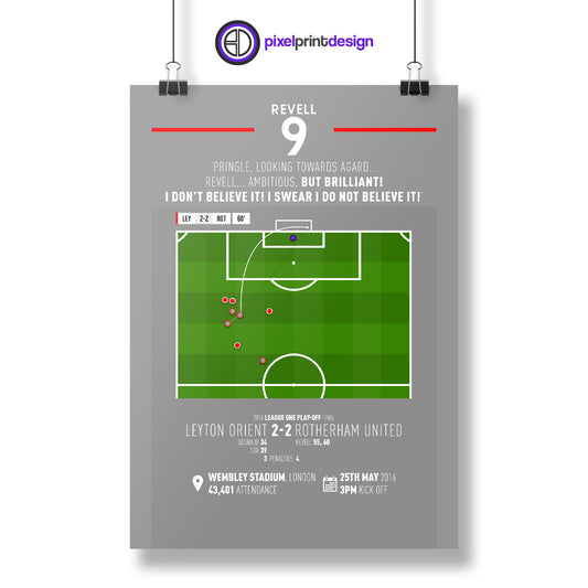 Alex Revell | Insane 40 Yard Half Volley In Play-Off Final (LEY 2-4 ROT) Goal Print | Poster