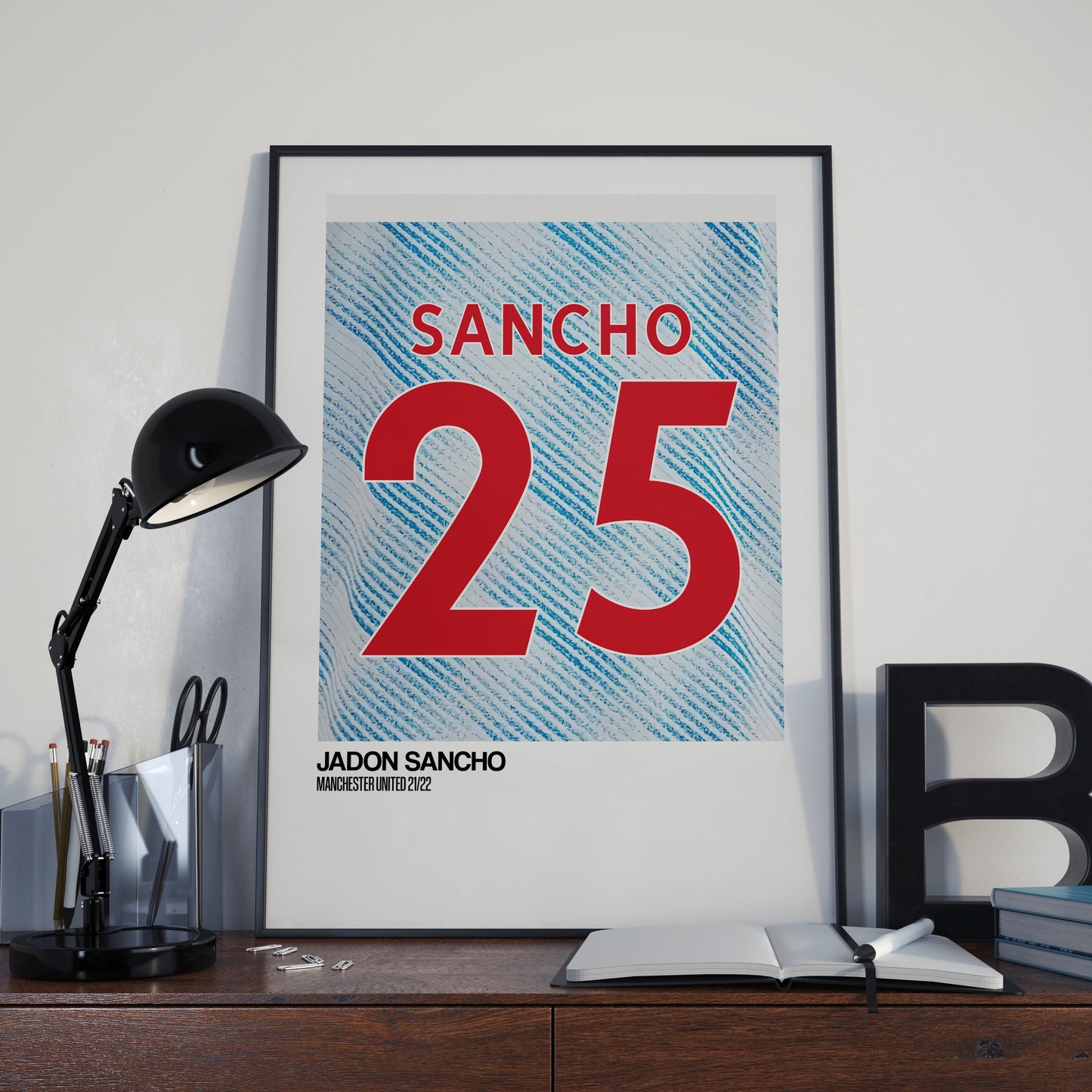 Man UTD Away Kit 21/22 | Custom Name & Number | Poster