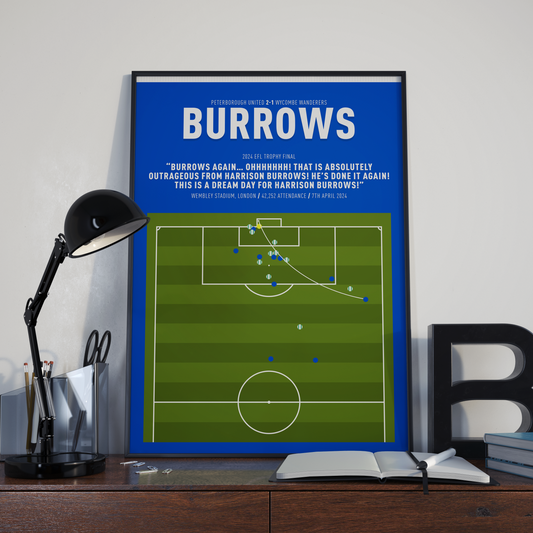 Harrison Burrows Winning Goal – PETERBOROUGH vs Wycombe – 2024 EFL Trophy final