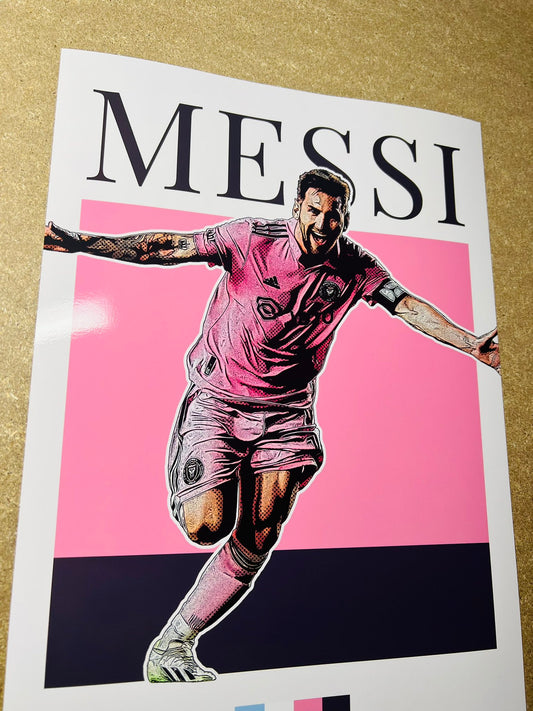 Messi GOAT - Cartoon Style Poster