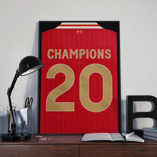 Liverpool Champions 24-25 | Home Kit Print | Poster