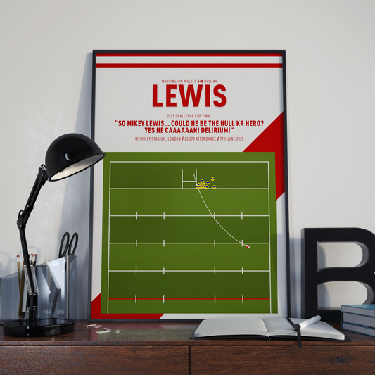 Mikey Lewis Conversion – Warrington Wolves vs HULL KR – 2025 Challenge Cup Final