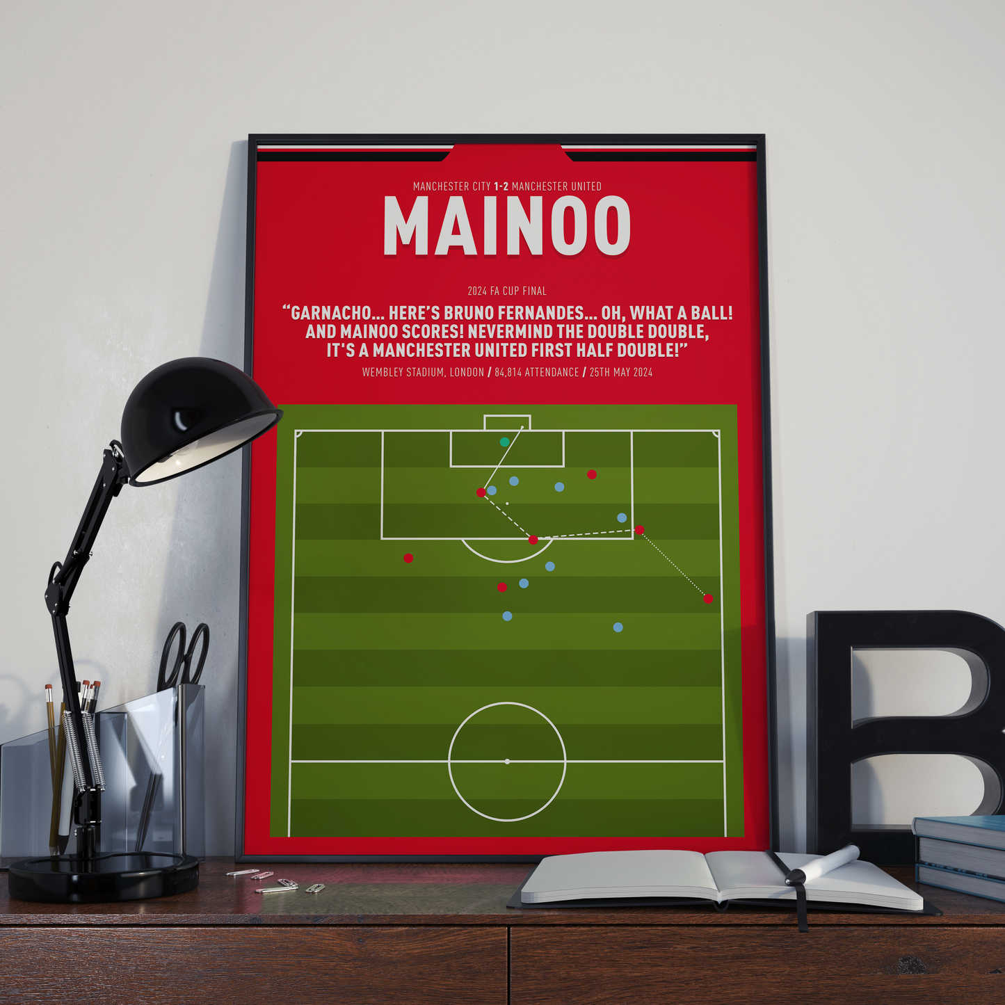 Kobbie Mainoo Goal – Man City vs MAN UTD – 2024 FA Cup Final