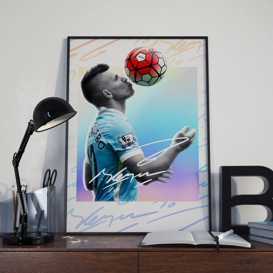 Sergio Aguero | Signature Series | Poster