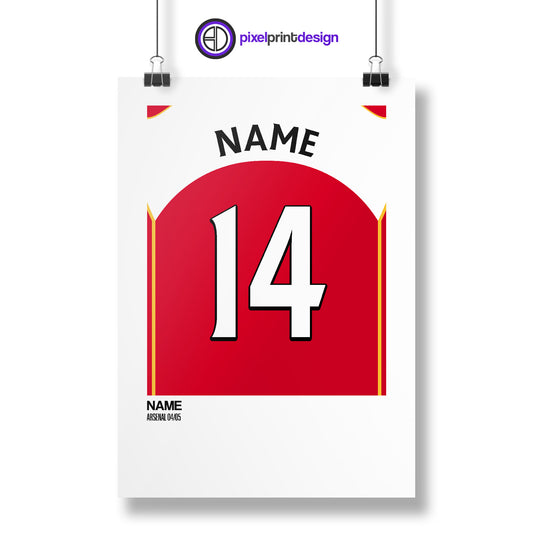 Arsenal Home Kit 04-05 | Custom Name & Number | Poster
