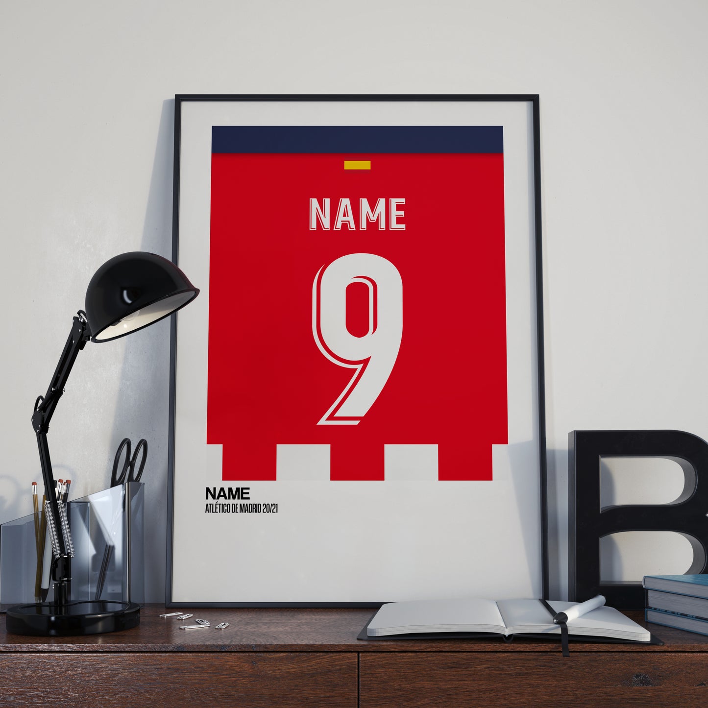 Atletico Madrid Home Kit 20/21 | Custom Name & Number | Poster