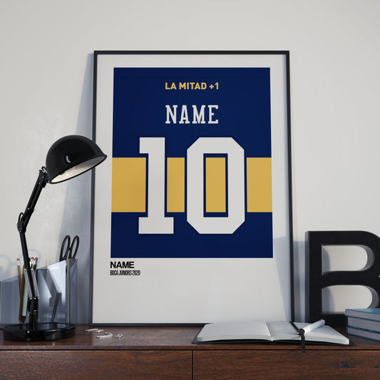 Boca Juniors Home Kit 2020 | Custom Name & Number | Poster