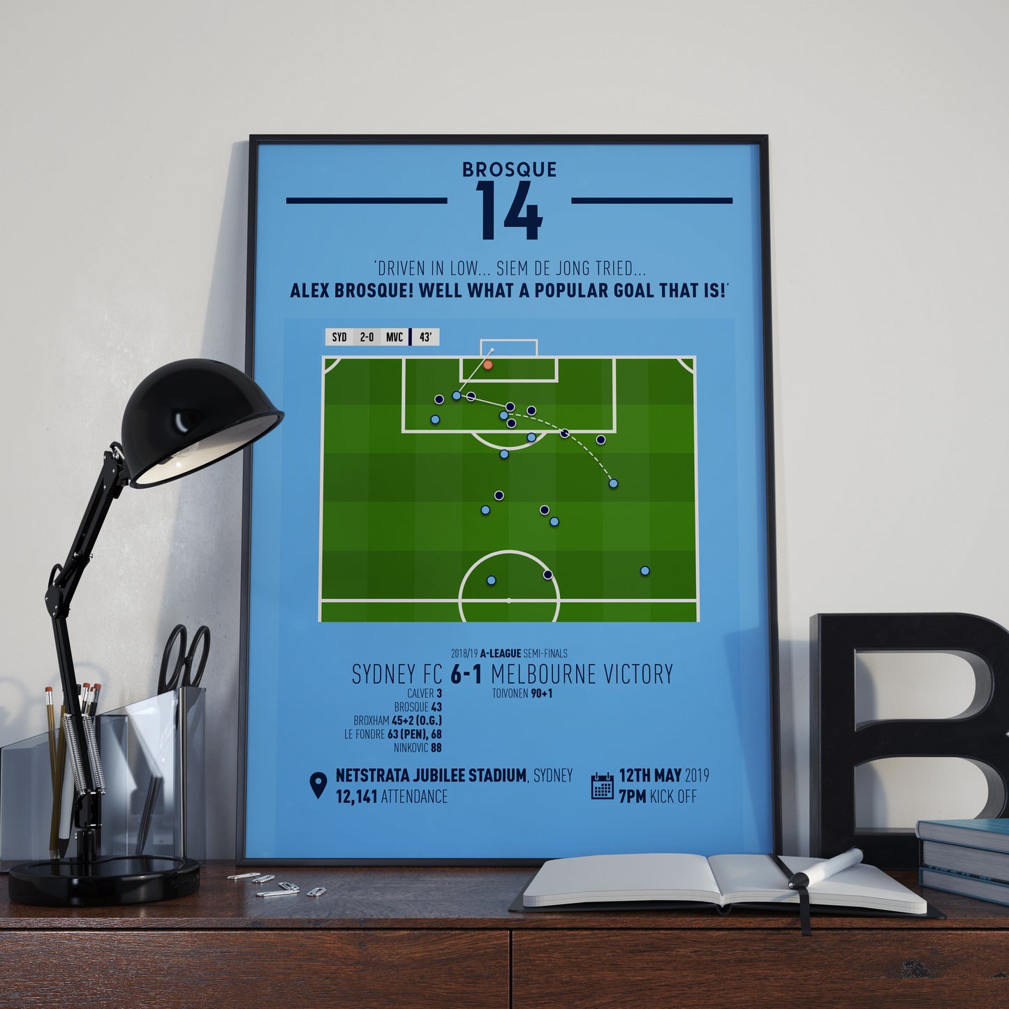 Alex Brosque | Goal In Huge Semi-Final Win (SYD 6-1 MVC) Goal Print | Poster