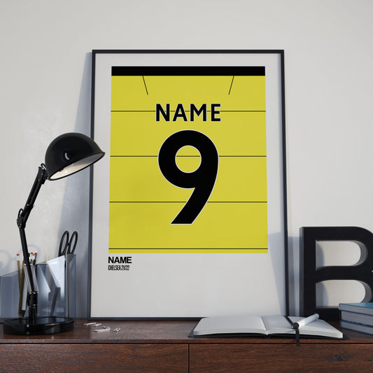 Chelsea Away Kit 21/22 | Custom Name & Number | Poster