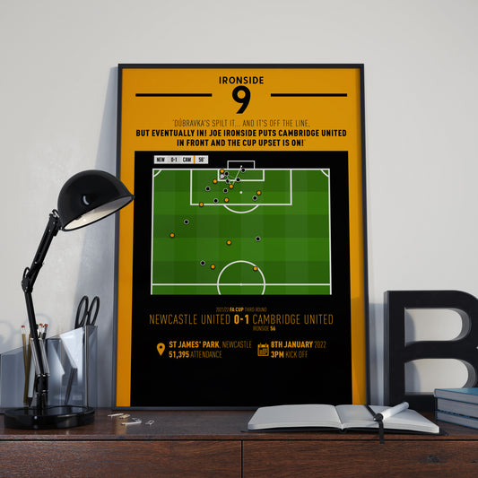 Joe Ironside | Only Goal In Massive Cup Upset (NEW 0-1 CAM) Goal Print | Poster