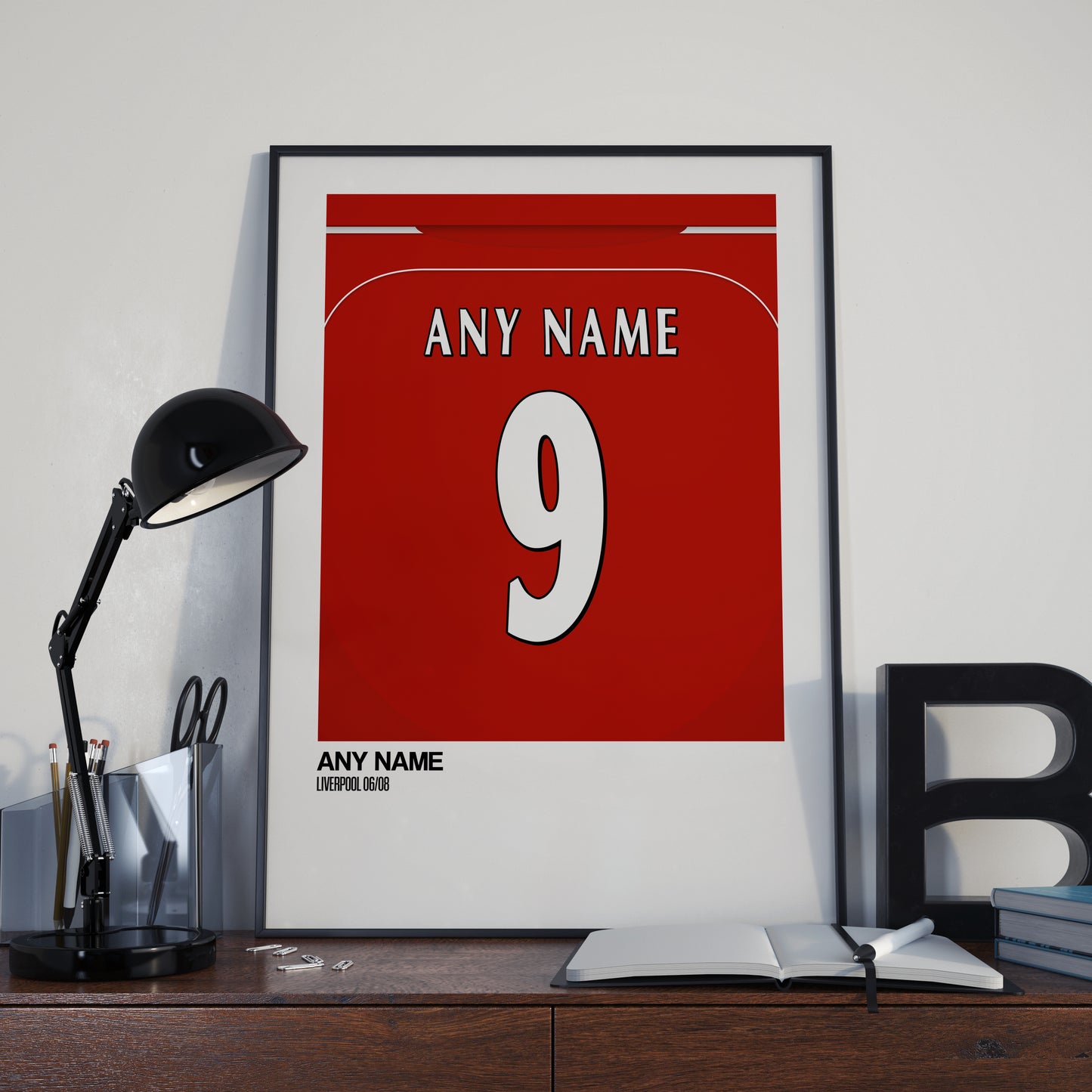 Liverpool Home Kit 06-08 | Custom Name & Number | Poster