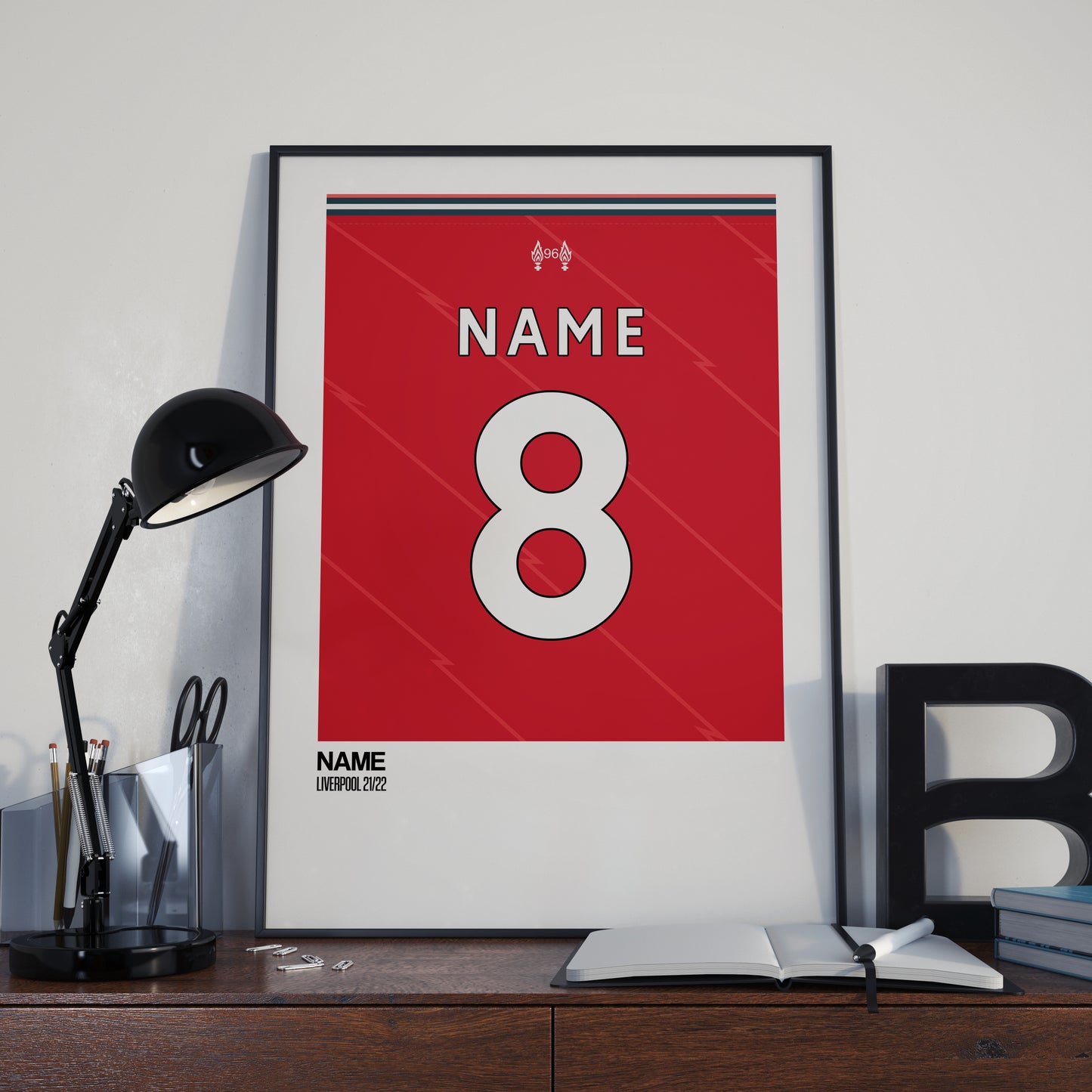 Liverpool Home Kit 21/22 | Custom Name & Number | Poster