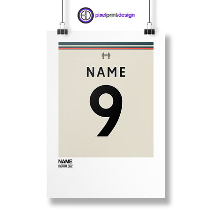 Liverpool Away Kit 21/22 | Custom Name & Number | Poster