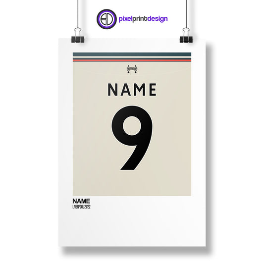 Liverpool Away Kit 21/22 | Custom Name & Number | Poster