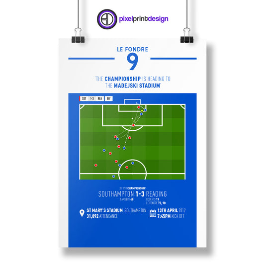 Adam le Fondre | Late Winner To Secure Promotion (SOT 1-3 REA) Goal Print | Poster