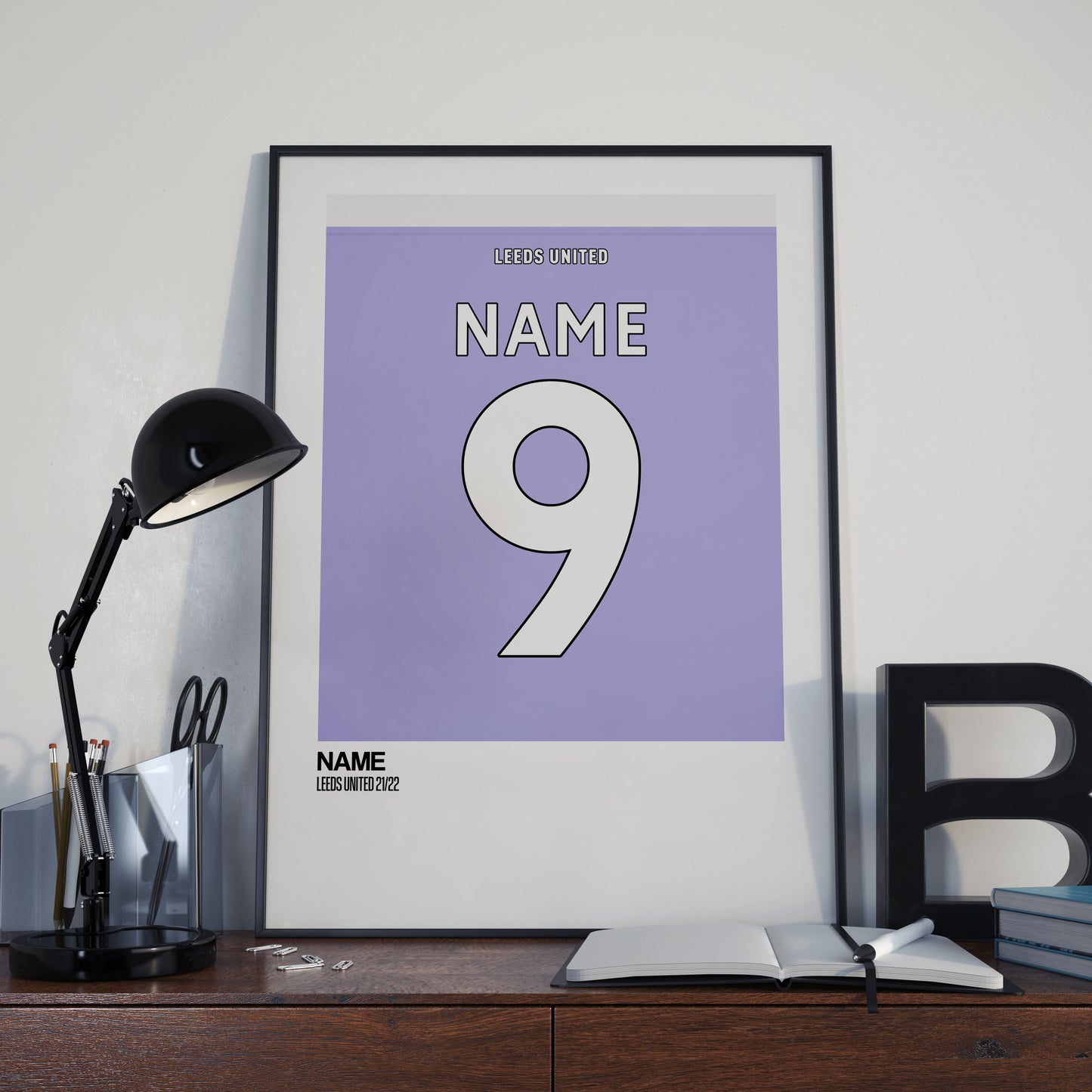 Leeds UTD Third Kit 21/22 | Custom Name & Number | Poster