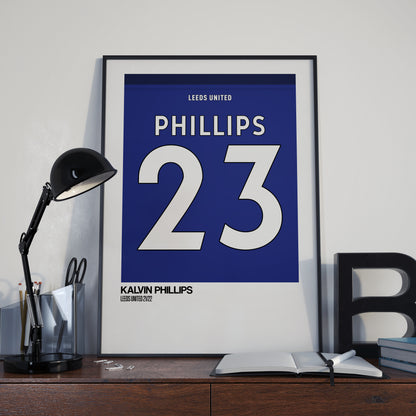 Leeds UTD Away Kit 21/22 | Custom Name & Number | Poster