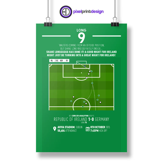 Shane Long | Winner Against World Cup Champions (IRL 1-0 GER) Goal Print | Poster