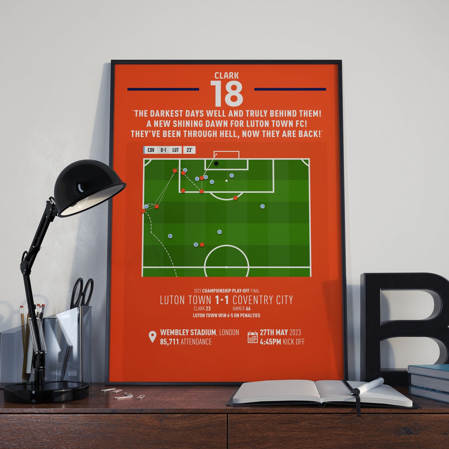 Jordan Clark | Superb Goal In Play-Off Final (COV 1-1 LUT) Goal Print | Poster