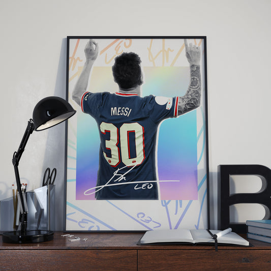 Lionel Messi - Paris | Signature Series | Poster