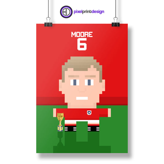 Bobby Moore | 1966 w/ World Cup | Poster