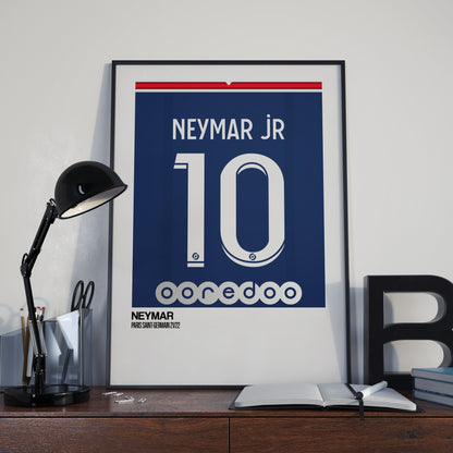 PSG Home Kit 21-22 | Custom Name & Number | Poster