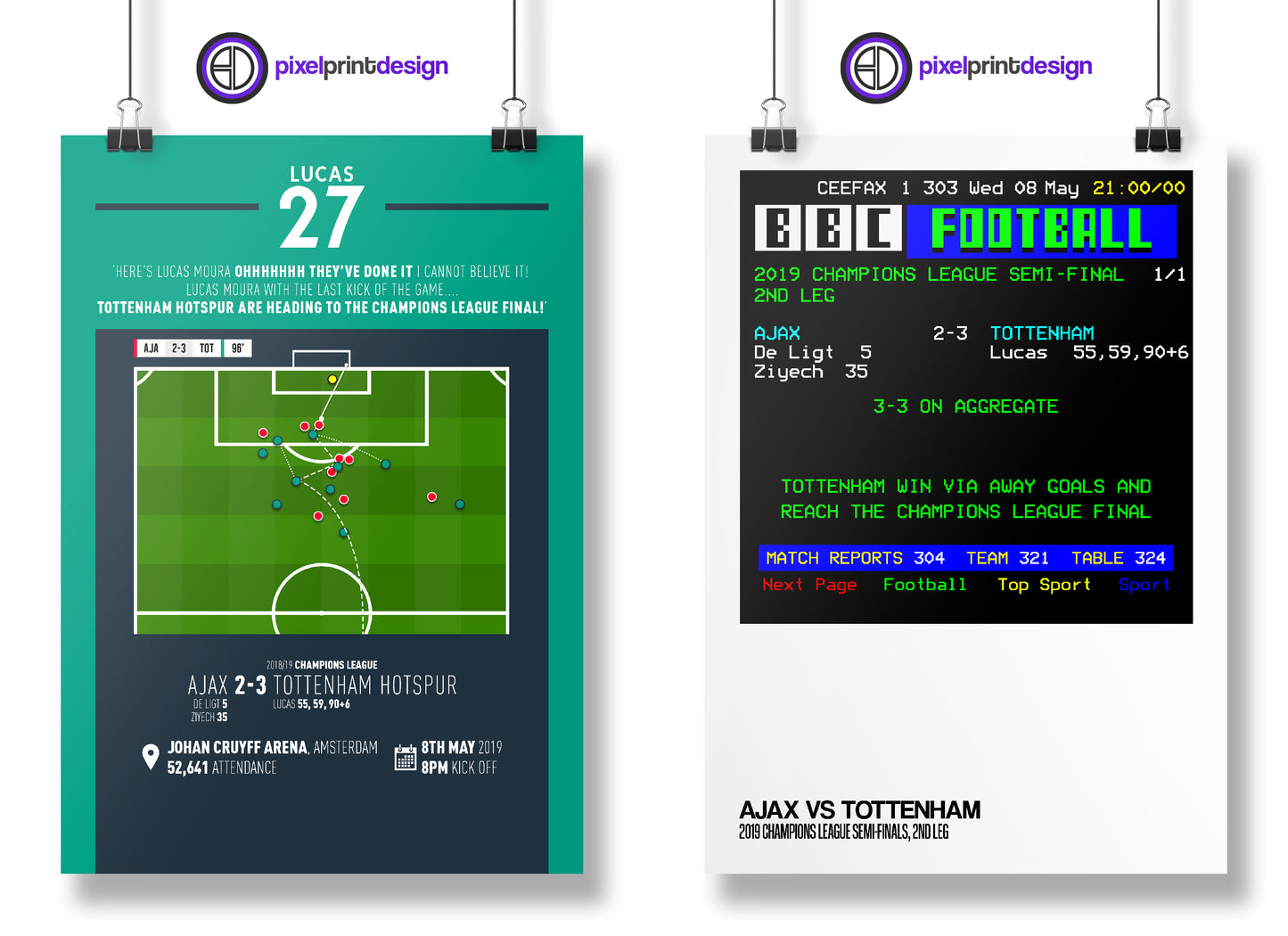 Spurs Comeback In Amsterdam Bundle | Goal Remake & UCL Ceefax Match Result | ***SPECIAL OFFER***