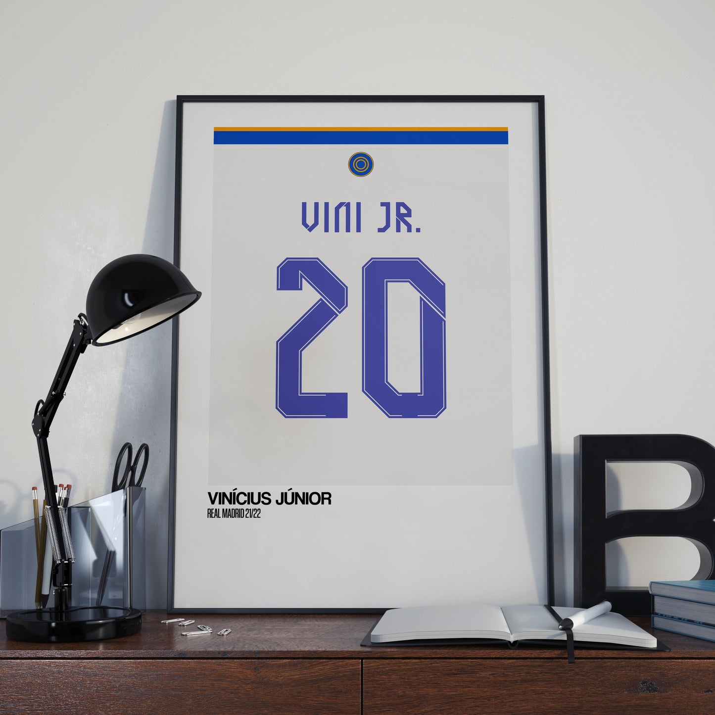 Real Madrid Home Kit 21-22 | Custom Name & Number | Poster